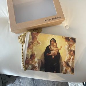 religious photo album with gold tassels details